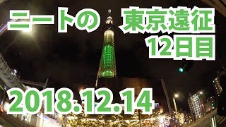 スカイツリーとおもてなしのお宿に行ってみた、ニートの東京遠征・旅日記12日目【2018年12月14日】