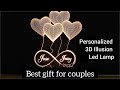 Personalized 3D Illusion Led Lamp gift for couples