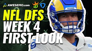 NFL DFS First Look Week 4 DraftKings, Yahoo, FanDuel Daily Fantasy Picks | NFL DFS Strategy Show