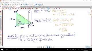 Applying Pythagorean theorem to three dimensional figures - Part 1