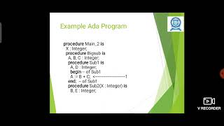 Nested subprograms