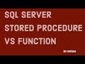 SQL Server Interview Questions and Answers: Differences Between Stored Procedure and Function
