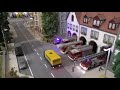 overview of large private model railroad with integrated faller car system digital