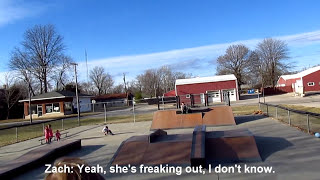 Crazy lady vs skaters - Cops Come