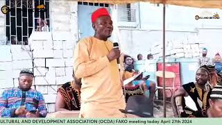 Highlights from OKU CULTURAL AND DEVELOPMENT ASSOCIATION -FAKO meeting held today April 27th 2024