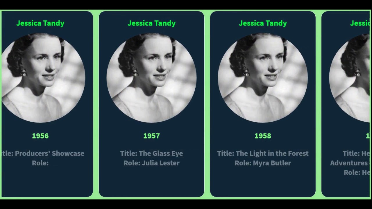 Movies List Of Jessica Tandy From 1932 To 1994 - YouTube