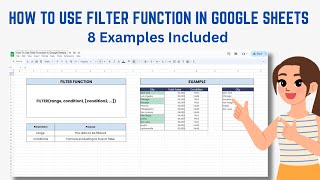 How to use Filter function in Google Sheets. 8 Examples Included.