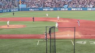 【東京六大学野球】2024年11月9日 早慶戦１回戦 清原正吾選手 ホームラン