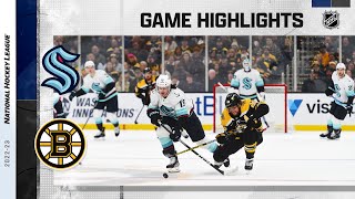 Kraken @ Bruins 1/12 | NHL Highlights 2023