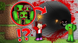 JJ and Mikey found THE SCARY TUNNEL OF Mikey's FAMILY in Minecraft Challenge - Maizen