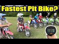 RADAR TESTED - Which Pit Bike is the FASTEST? Honda CRF110 vs Yamaha TTR110 vs Kawasaki KLX110