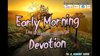 SIM # Early Morning Devotion # 01 /02 / 2025   # Shepherd # Immanuel # Ministries