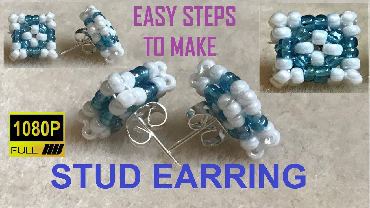 Beaded Stud Diy Youtube