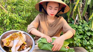 The Best Banana Leaf-Steamed Chicken with Lotus Seeds and Mushrooms | Xuxu - Li Ziqi's Competitor