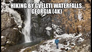 HIKING BY GVELETI WATERFALLS-KAZBEGI GEORGIA 2021 (4K)