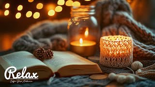 Tranquil Winter Night on a Cozy Porch ❄️ Gentle Candlelight, Soft Jazz, and Warm Ambience for Relax