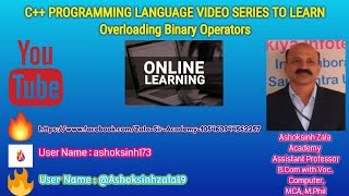 Binary Operator Overloading Using Member Function in C++ Programming Language