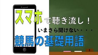 【競馬初心者】スマホで聞き流し！競馬の基礎用語