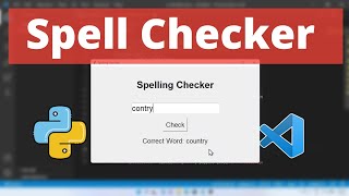 Spell Checker application using Tkinter Python in Visual Studio Code #tutorial #python #vscode