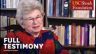 Dr. Ruth: Holocaust Survivor and Sex Therapist | Full Testimony | USC Shoah Foundation