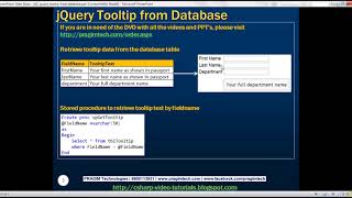 jquery tooltip from database