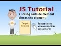 Click Outside Close Menu Box JavaScript CSS HTML Tutorial