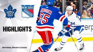 NHL Highlights | Maple Leafs @ Rangers 12/20/19