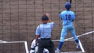 2017/9/30　上西嵐満 （日本体育大学）　2年秋　武蔵大学戦の全4打席