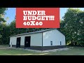 40x60 Pole Barn Building Under Budget!!