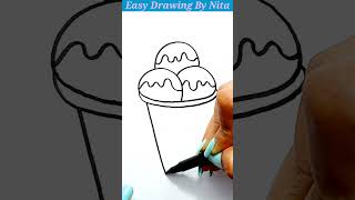 #icecream, How to draw Ice-cream cone, #shorts, #drawing, #viral,
