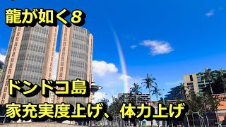 【龍が如く8】 ドンドコ島で家充実度、体力を楽に上げる方法