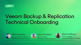 [EMEA Session] Veeam Backup & Replication Core Concepts & Best Practices Training