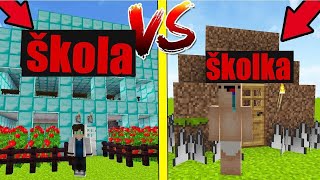 NOOB POSTAVIL NEJZABEZPEČENĚJŠÍ ŠKOLU vs. PROFÍK POSTAVIL NEJLEPŠÍ ŠKOLU V MINECRAFTU!