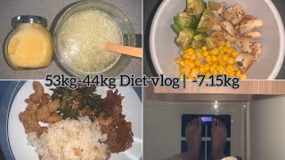 53-44kg Diet Vlog | -7.15 kg, My detox tea for weight loss, One Meal a Day, Avocado Meal