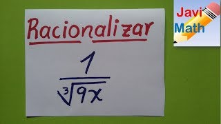 Racionalizar el Denominador