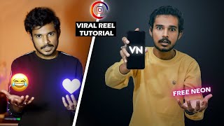 Instagram Viral Reel Editing - New Trending Glowing Effect Video Editing | In VN App | Free Neon Fx