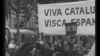 Carga de los grises en Barcelona, 1963. Dramático.