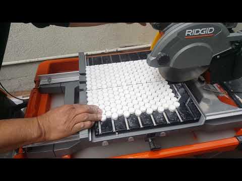 How to cut penny tile with a wet saw How to cut penny tile with a wet saw