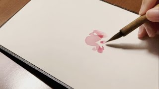 【畫畫教學】3分鐘學會用水彩畫花｜超簡單｜減壓｜ watercolor ｜relax