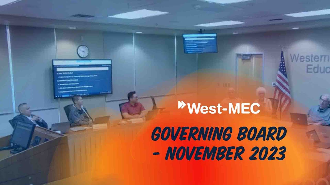 West MEC Governing Board Meeting - November 2023 - YouTube