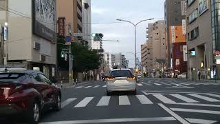 柴又街道～小岩サンロード～総武線ガード～市川橋～市川広小路～真間銀座入口～菅野駅入口～八幡3丁目交差点～螺旋スロープ～ターミナルシティ四階駐車場   2023年06月21日(水)18時33分