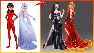 Elsa Ladybug GLOW UP Into Bad Girl and Good Girl - Disney Princesses Transformation