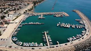 Zygi Marina Aerial Hyperlapse - Larnaca Cyprus 4K