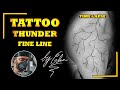 Thunder Tattoo Fine line / Tatuaje rayo linea fina.