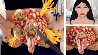 ASMR ANIMATION TREATMENT BELLY REMOVE MAGGOT | STOP MOTION @restasmr1