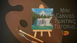 Mini canvas painting | Easy acrylic painting | easy mini painting ideas #minipainting