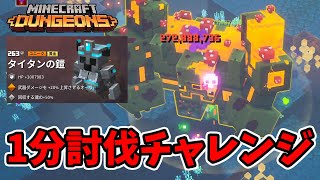 【マイクラダンジョンズ】1分討伐チャレンジ！！影突ビルドで倒す！邪悪な村人編【naotin】