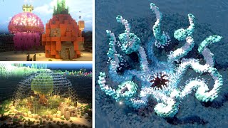 Underwater House Minecraft Builds | BASIC vs INTERMEDIATE vs EXPERT