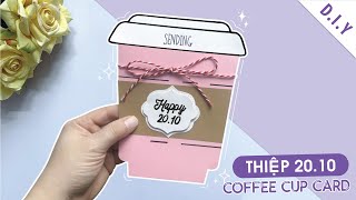 COFFEE CUP CARD / HOW TO MAKE HANDMADE WOMEN'S DAY CARD / GREETING CARD EASY AND BEAUTIFUL