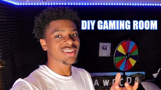 CREATING A DIY STREAM SETUP GAMING ROOM!! SOUND PROOFING + LED LIGHTS #vlog 20